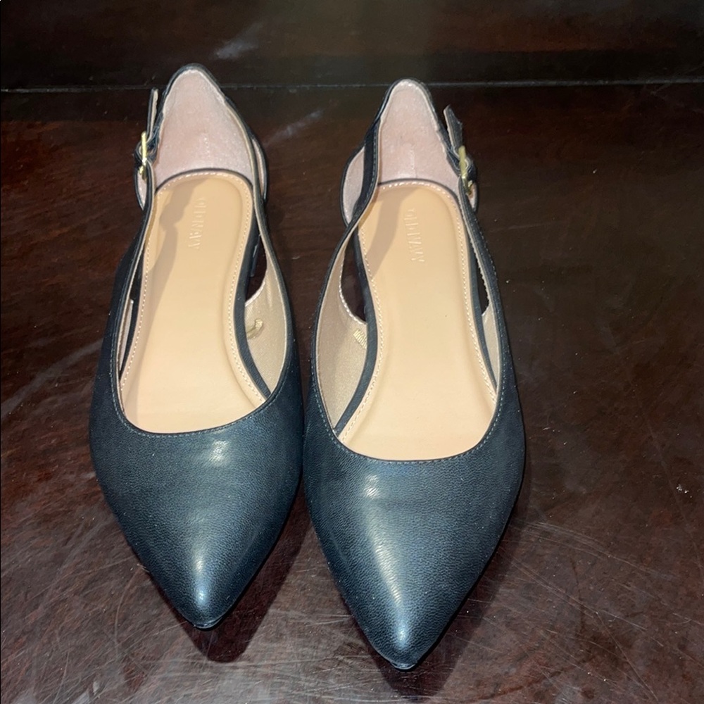Old Navy Black Loafers with Elegant Strap